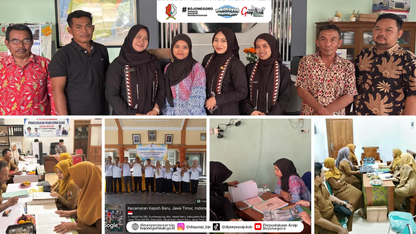 Dispusip Bojonegoro Laksanakan Pembinaan Kearsipan Desa di Kecamatan Kepohbaru