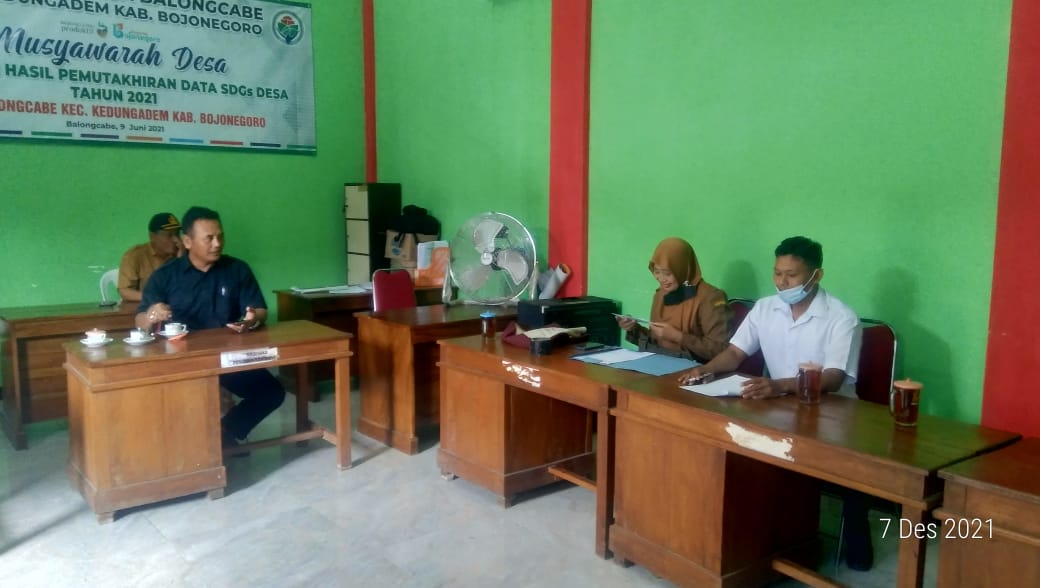 Monev dan Monitoring Arsip di Desa Balongcabe, Kedungadem Tahun 2021