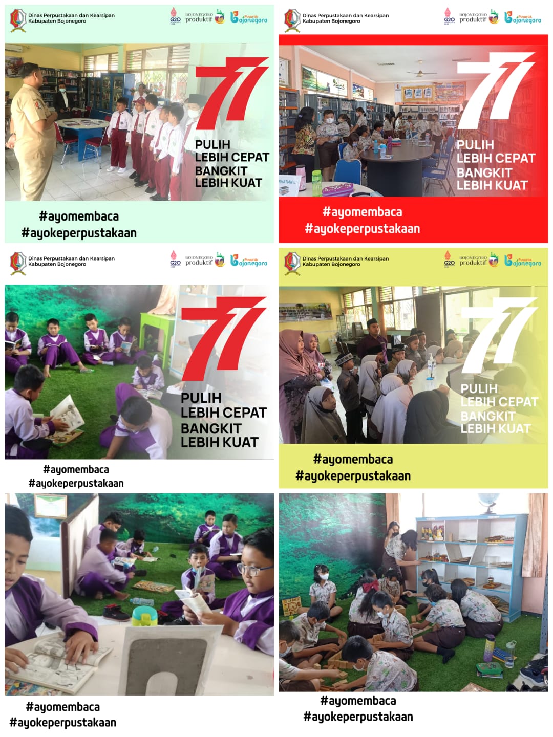 Kunjungan siswa/siswi Sekolah Dasar ke Perpustakaan Daerah Kab. Bojonegoro