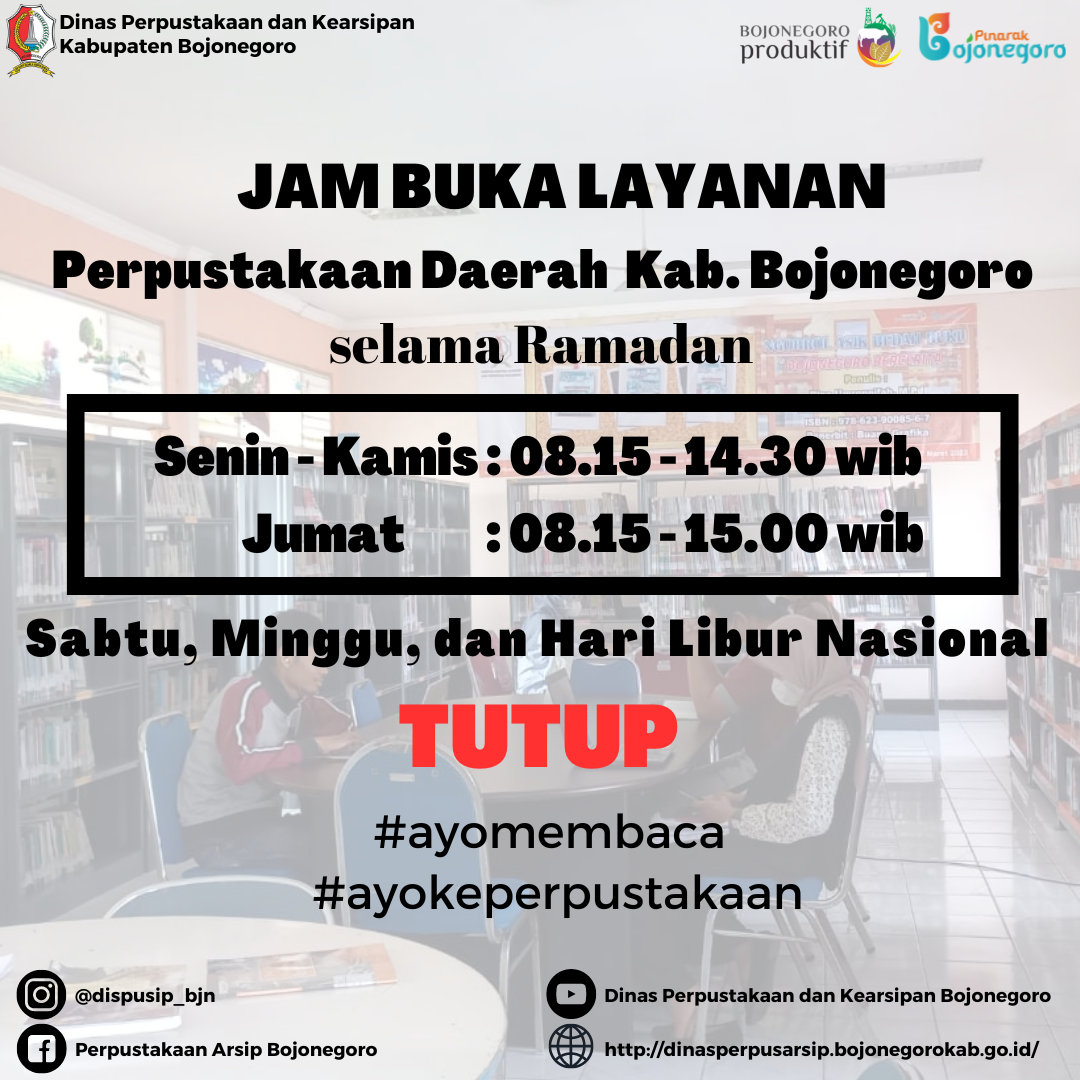 Jam Buka Layanan Perpustakaan selama Ramadan