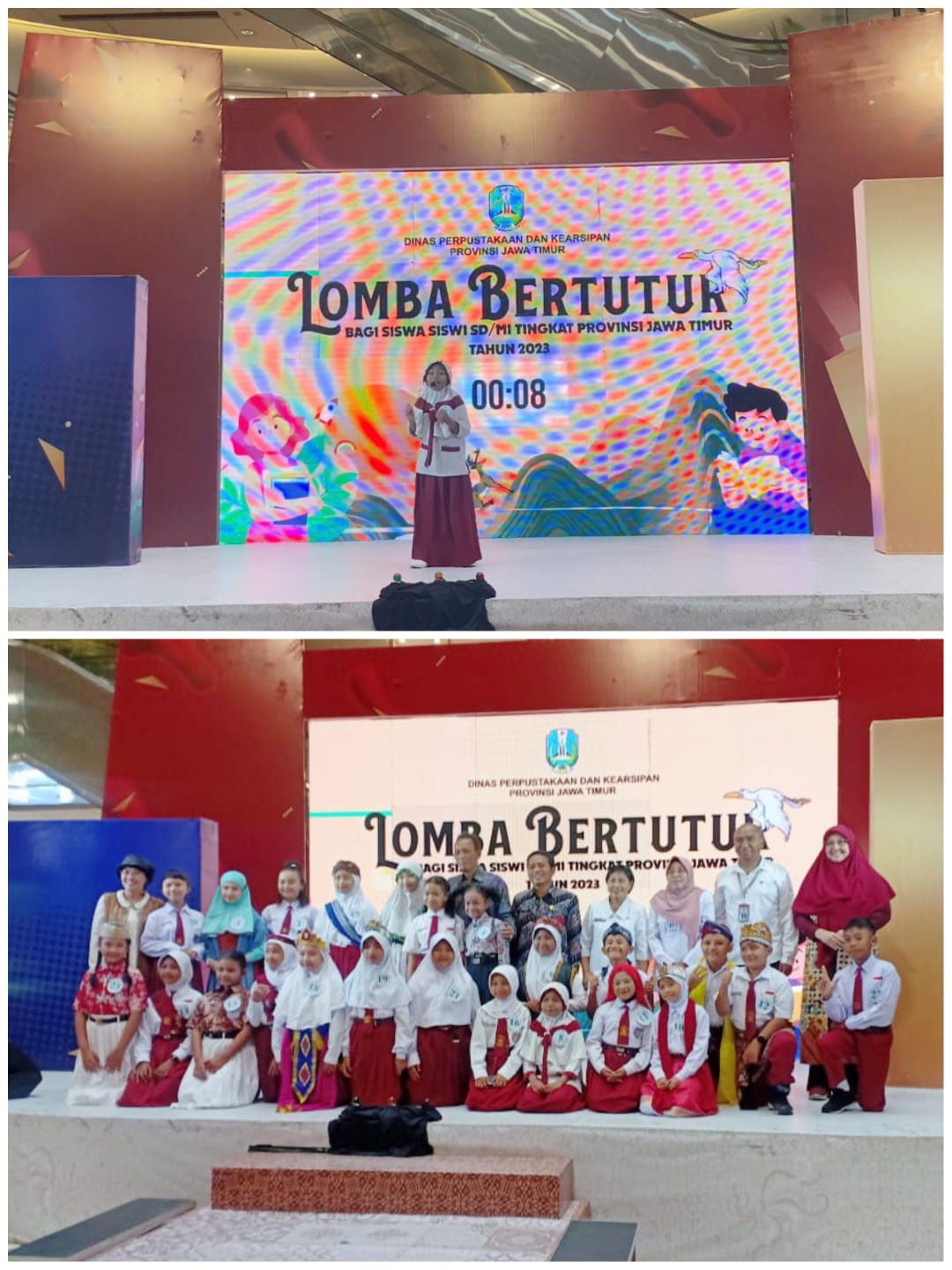 Perwakilan Kab Bojonegoro dalam Lomba Bertutur bagi siswa siswi SD/MI tingkat Provinsi Jatim 2023