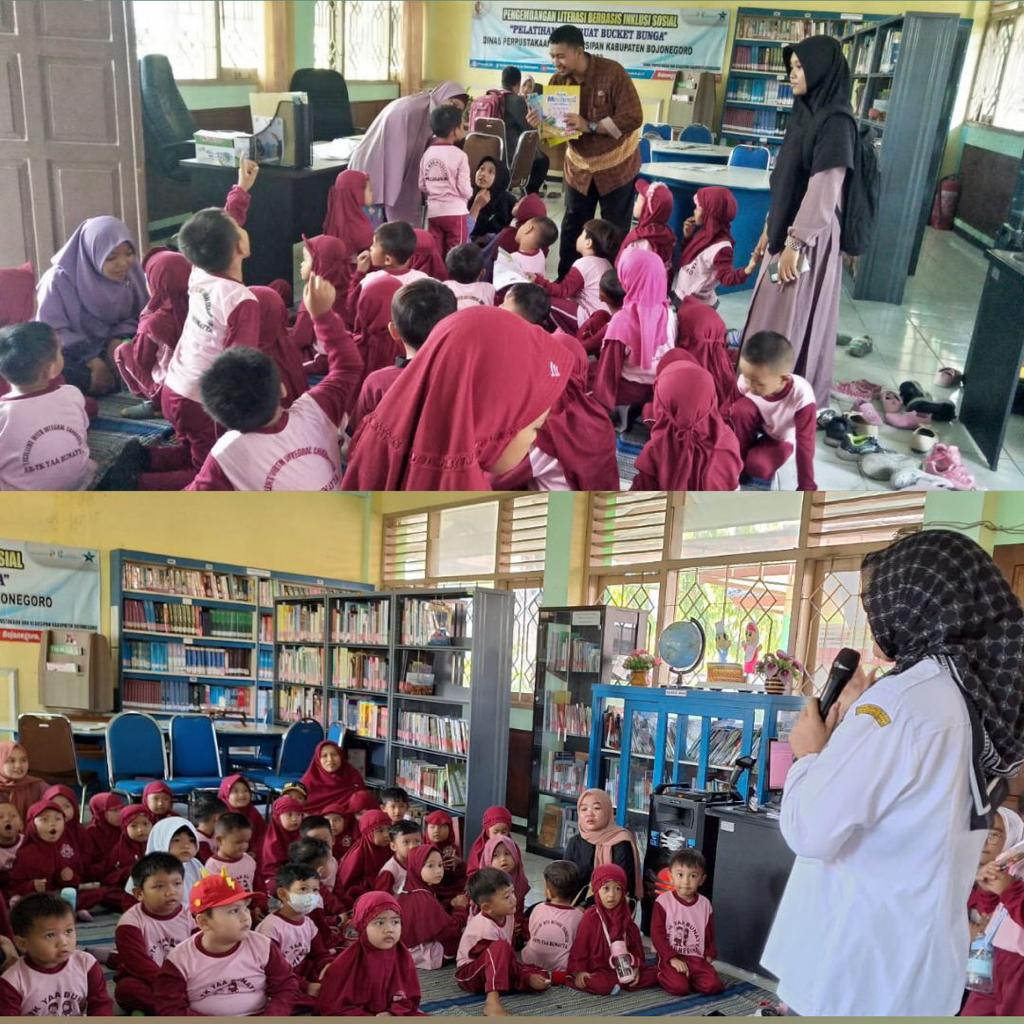 Kunjungan ke Perpustakaan Daerah dari TK Yaa Bunaya Bojonegoro