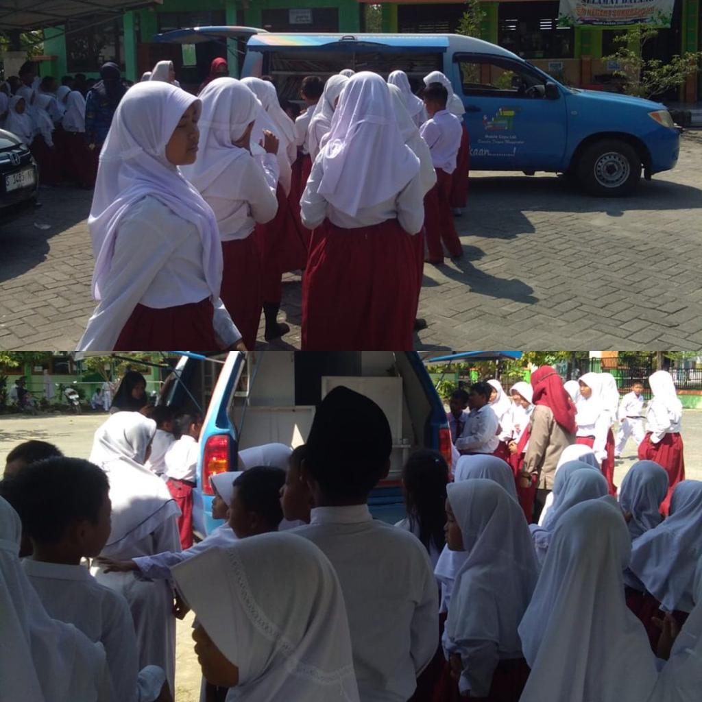 Giat Kunjungan Layanan Mobil Perpustakaan Keliling di SDN Sukorejo III Bojonegoro