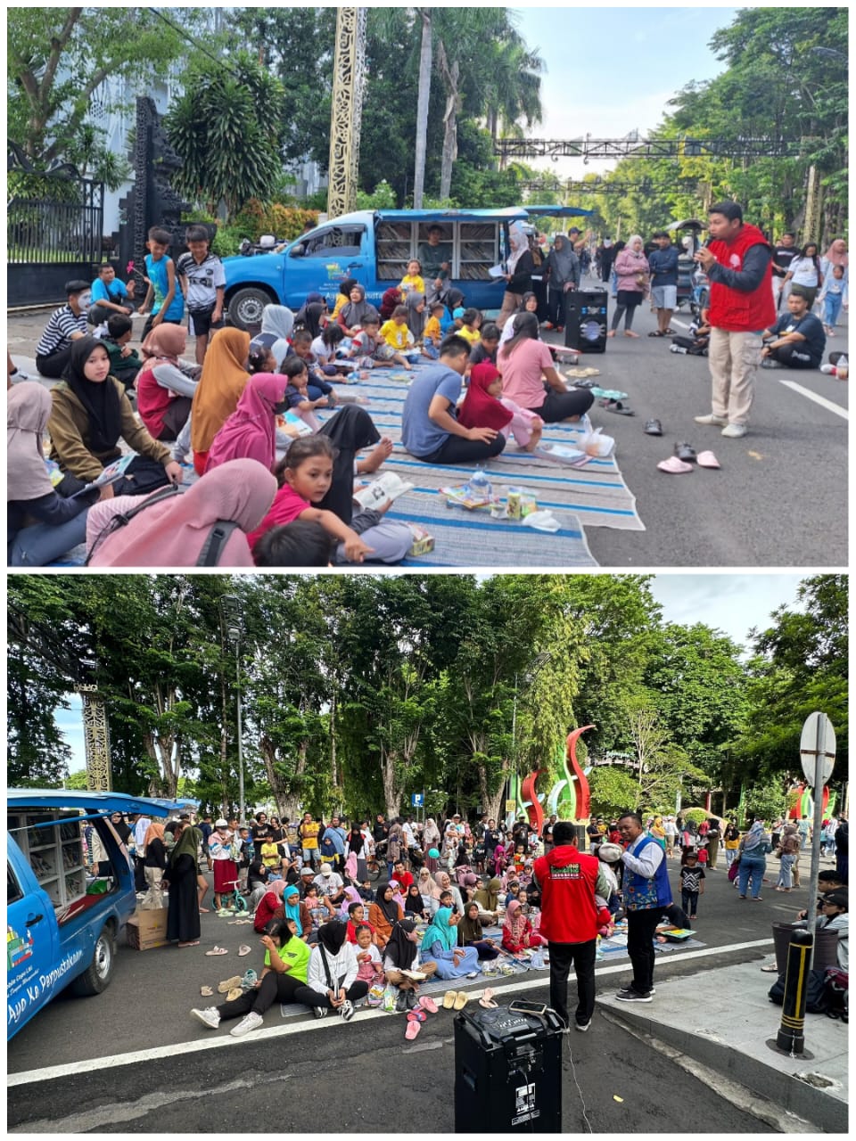 Kagiatan Perpustakaan Keliling di CFD alun-alun Kab. Bojonegoro Bulan Januari