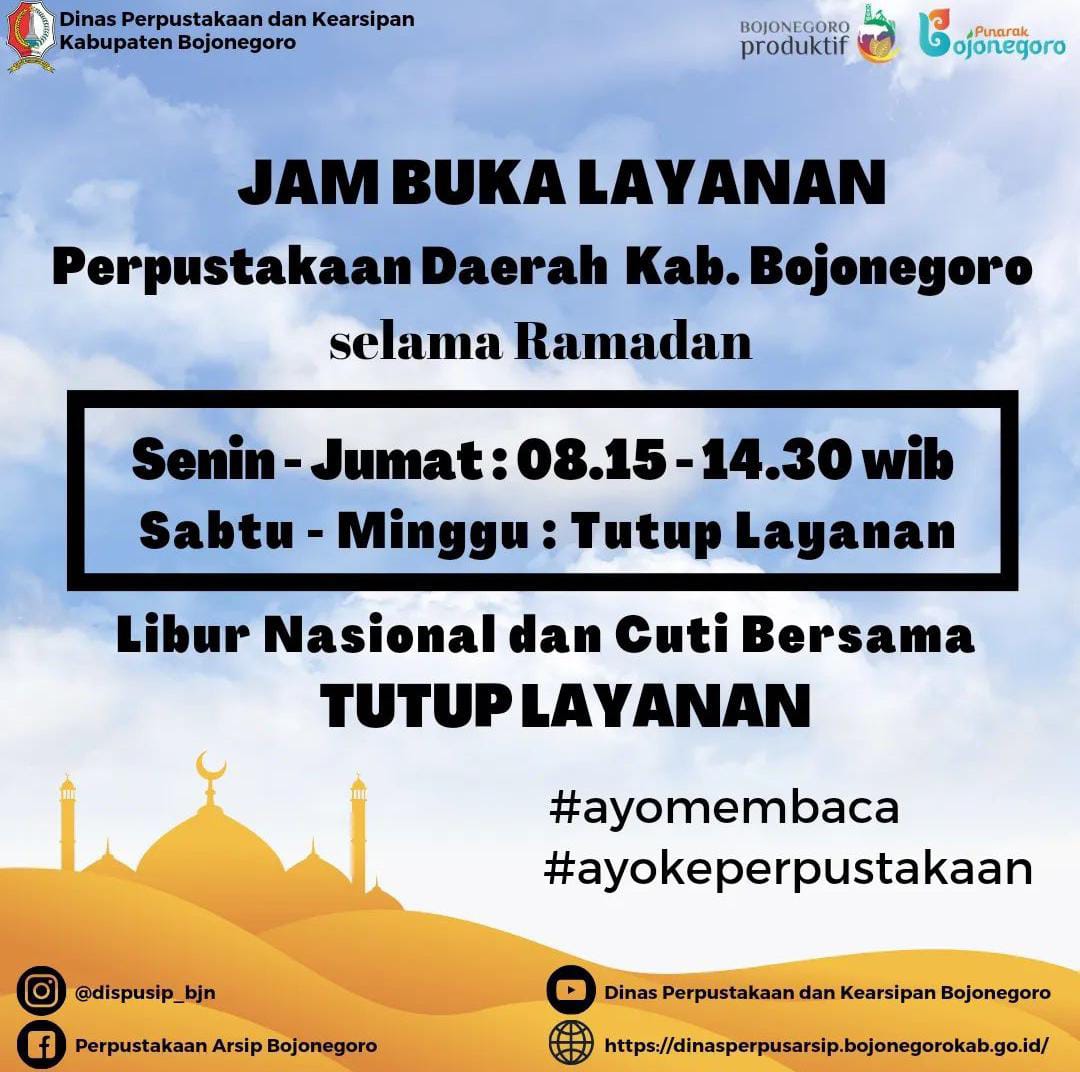 Jam Buka Layanan Perpustakaan selama Ramadan