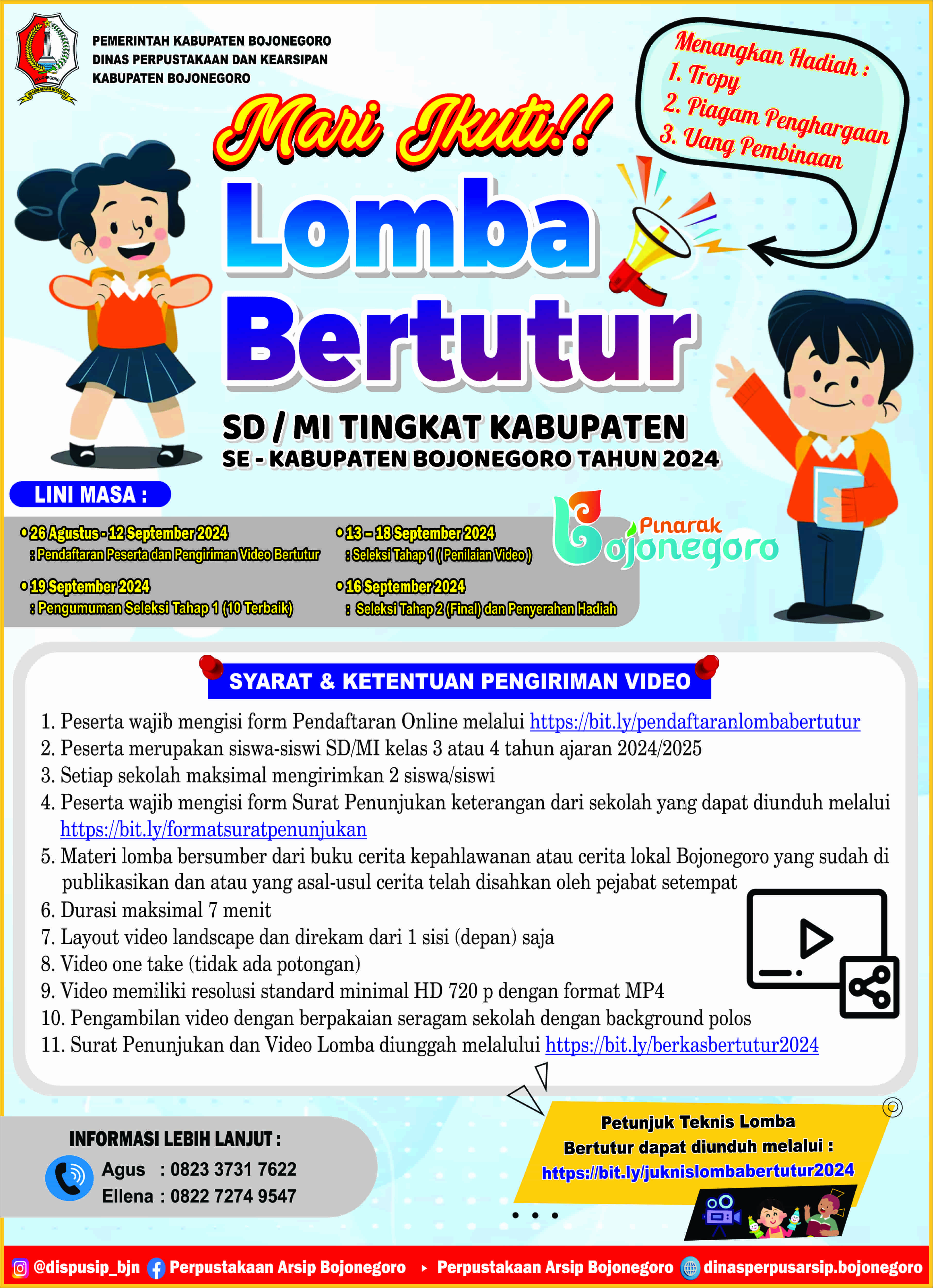 LOMBA BERTUTUR SD/MI TINGKAT KABUPATEN BOJONEGORO TAHUN 2024