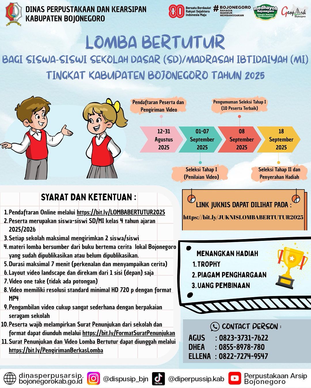 Lomba Bertutur bagi SD/MI Tingkat Kabupaten Tahun 2025
